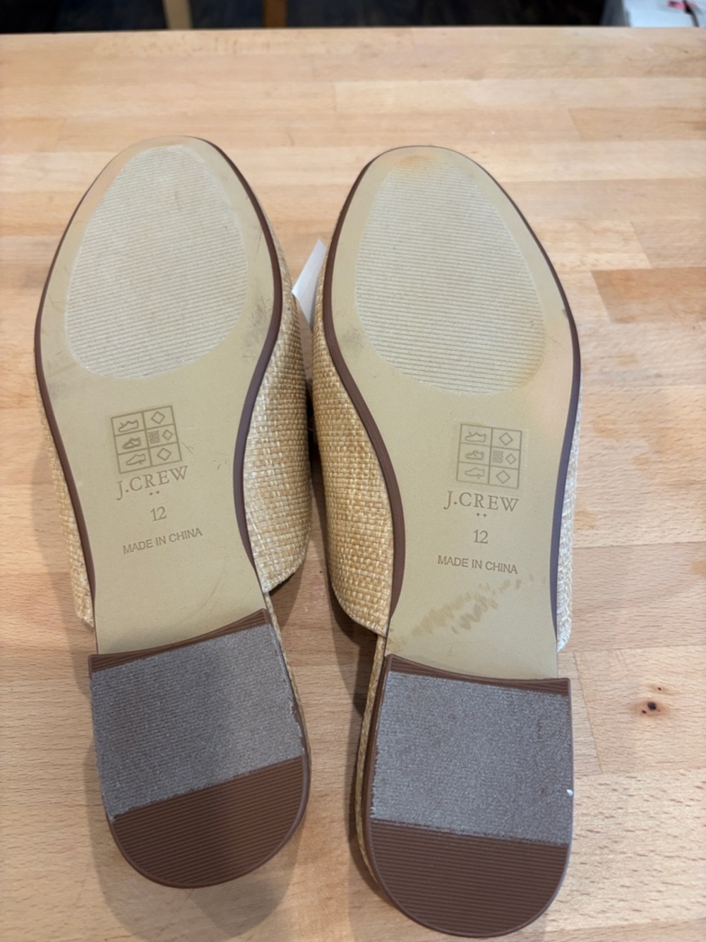 J. Crew Natural Straw Slip-On Horsebit Mules - Picture 4 of 5